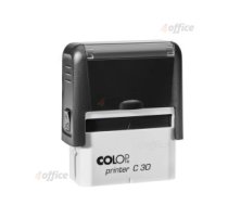 Zīmogs COLOP Printer C30, melns korpuss, bez krāsas spilventiņš