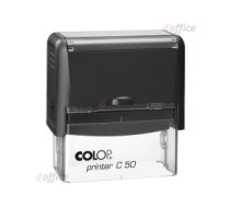 Zīmogs COLOP Printer C50 melns korpuss, zils spilventiņš