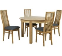 Dining set CHICAGO NEW with 4-chairs (19923), oak K840081