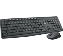 LOGITECH MK235 Wireless Keyboard and Mouse - GREY - PAN - 2.4GHZ - NORDIC - (GREY KEYS GREY BTM) 920-007921