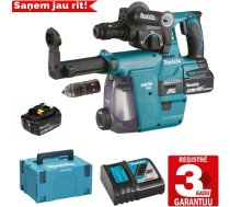 Akumulatora perforators, 18 V, 2x 5,0 Ah Li ion, SDS PLUS, 2,0J, 3,3kg, LED , BL motors! Ātrās nomaiņas urbjpatrona! DHR243RTJW Makita DHR243RTJW