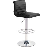 Bāra krēsls AURA 42x46xH88-109cm, sēdvieta: ādas imitācija, krāsa: melns, kāja: hroms 27782