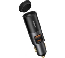 Baseus Share Together Fast Charge Car Charger with Cigarette Lighter Expansion Port, USB + USB-C 120W Gray CCBT-C0G