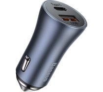 Baseus Golden Contactor Pro car charger, USB + USB-C, QC4.0+, PD, SCP, 40W (gray) CCJD-0G