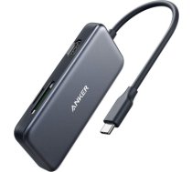 (Ir veikalā) Anker A8334 Premium 5-in-1 USB-C Type-C Hub Adapter A8334HA1