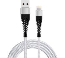 Fusion Fishbone USB-A uz Lightning kabelis 30W / 3A / 1,5m balts FUSLIGH15WH