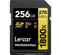 Lexar memory card SDXC 256GB Professional 1800x UHS-II U3 V60 LSD1800256G-BNNNG