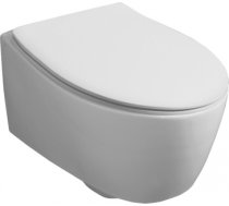 Simas LFT SPAZIO Rimless sienas WC poda komplekts, balts LFT18/F85/LFT006/WHITE