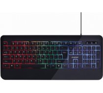 Gembird KB-UML-03 Slim "Rainbow" backlight multimedia keyboard, black, US layout KB-UML-03