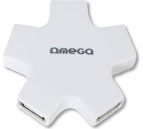 Omega USB 2.0 hub 4 portu, balts (OUH24SW) 42858