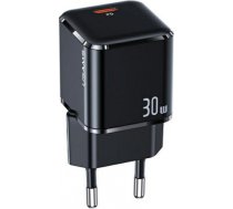 Usams T45 US-CC148 Mini Universāls Ātrs lādētājs 30W 1x USB-C (Type-C) Ligzda PD 3.0 3A 5-20V Melns CC148TC01