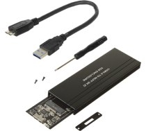 Maclean MCE582 SSD Case Adapter SSD M.2, NGFF, USB 3.0, Sizes 2230/2240/2260/2280, Aluminum enclosure, MCE582