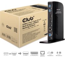 Club 3d CLUB3D USB3.2 Gen1 Type A or C Dual Display 4K60Hz Docking Station DisplayLink® Certified CSV-1460