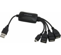 Esperanza EA114 interface hub 480 Mbit/s Black EA114