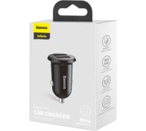 Baseus CCALLP-01 Grain Pro Auto Lādētājs dual USB 4.8A melns 6953156202009