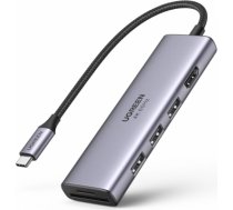 UGREEN CM511 5-in-1 Adapter USB-C Hub to 3x USB3.0 + HDMI + TF / SD (Gray) 60383