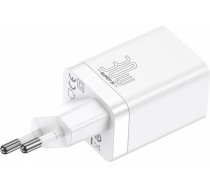 (Ir veikalā) Baseus Super Si Pro Quick Charger USB + USB-C 30W (white) CCSUPP-E02