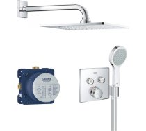 Grohe Grohtherm SmartControl dušas komplekts ar augšējo dušu, iebūvējamu termostatu ar rokas dušu, hroms 34742000