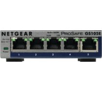 Netgear GS105E-200PES network switch Managed L2/L3 Gigabit Ethernet (10/100/1000) Grey 606449101522