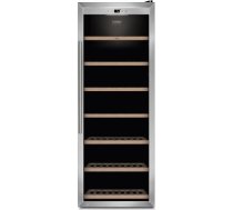 Caso Wine Cooler WineSafe 137 Energy efficiency class G, Free standing, Bottles capacity 137, Stainless steel/Black 00668