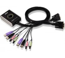 Aten 2-Port USB DVI/Audio Cable KVM Switch with Remote Port Selector CS682-AT