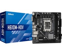 Asrock H610M-HDV Intel H610 LGA 1700 micro ATX H610M-HDV