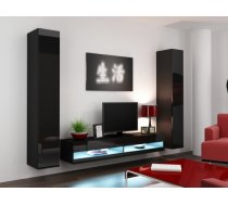 Cama Meble Cama Living room cabinet set VIGO NEW 4 black/black gloss VIGO NEW4 CZ/CZ