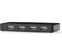 Nedis Centrmezgls (HUB) USB 2.0 7 portu ar ārēju barošanas bloku UHUBU2730BK