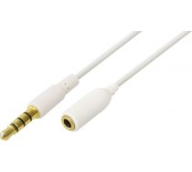 Goobay Kabelis 3.5mm 4pin spraudnis - 3.5mm 4pin ligzda 1.5m stereo, balts 3.5SM-3.5SF-15