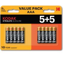 Kodak XTRALIFE Alkaline AAA Battery 10 (5+5 pack) 30423466