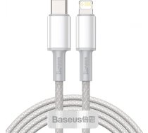 USB-C to Lightning Baseus High Density Braided Cable, 20W, PD, 2m (white) CATLGD-A02