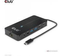 Club 3d CLUB3D Type-C 7-in-1 hub with 2x HDMI, 2x USB Gen1 Type-A, 1x RJ45, 1x 3.5mm Audio, 1x USB Gen1 Type-C 100W Female port CSV-1595