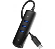 UGREEN 5in1 USB-A to 3x USB 2.0 + RJ45 + USB-C adapter (black) 20984