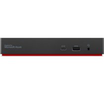 Lenovo ThinkPad Universal USB-C Smart Dock powered by Microsoft Azure Sphere (Max displays: 3/Max resolution: 4K/60Hz/Supports: 2x4K/60Hz/1xEthernet LAN (RJ-45)/2xDP 1.4/1xHDMI 2.1/3xUSB 3.1 (1 always-on)/2xUSB 2.0/1xThunderbolt 3 and 4 downstream/1xUSB-C 40B20135EU