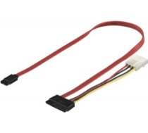 Goobay Kabelis SATA/DATA+POWER/:M -> SATA:M ir 1x5.25":M , 0.5m CABLE-SATA/2IN1