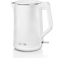 Gorenje Kettle K15DWW Electric, 2200 W, 1.5 L, Plastic + metal, 360° rotational base, White K15DWW