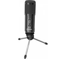 LORGAR Gaming Microphones, Whole balck color, USB condenser microphone with Volumn Knob & Echo Kob, including 1x Microphone, 1 x 2.5M USB Cable, 1 x Tripod Stand, 1 x User Manual, body size: Φ47.4*158.2*48.1mm, weight: 243.0g LRG-CMT313