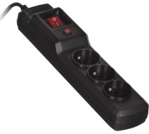 Activejet COMBO 3GN 3M black power strip with cord COMBO 3GN 3M