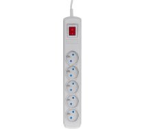 Activejet grey power strip with cord ACJ COMBO 5G/5M/BEZP. AUT/S ACP-5GN 5M SZ