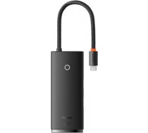 Baseus Lite Series Hub 6w1 USB-C to 2x USB 3.0 + USB-C PD + HDMI + SD/TF (black) 6932172606343