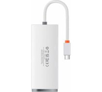 Baseus Lite Series Hub 4in1 USB-C to 4x USB 3.0 + USB-C, 25cm (White) 6932172606251