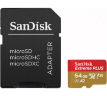 Sandisk memory card microSDXC 64GB Extreme Plus + adapter SDSQXBU-064G-GN6MA
