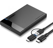 UGREEN US221 SATA External Drive Enclosure HDD 2,5", USB 3.0 + USB-C to USB-C 3.1 (black) 60735