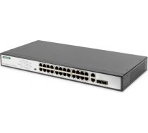Digitus Fast Ethernet PoE Switch 24-port PoE + 2 Combo, 370W PoE DN-95343 10/100 Mbps (RJ-45), Unmanaged, Rack mountable, Power supply type Internal, Ethernet LAN (RJ-45) ports 24 DN-95343
