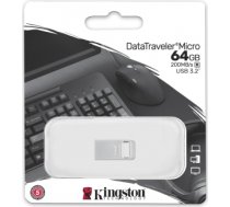 Kingston USB 3.2 Flash Drive DataTraveler micro 64 GB, USB 3.2, Silver DTMC3G2/64GB