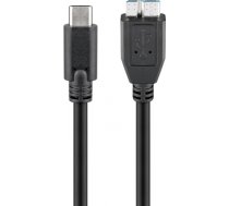 Goobay 67995 USB-C to micro-B 3.0 cable Round cable, SuperSpeed data transfer - The USB-C cable supports data transfer rates up to 5 Gbps - 10 times faster than USB 2.0; Quick charge function - USB-C charging cable for super-fast synchronisation and char 