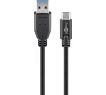 Goobay Sync & Charge Super Speed USB-C to USB A 3.0 charging cable 67999 Round cable, USB-C male, USB 3.0 male (type A), Black, 0.5 m 67999