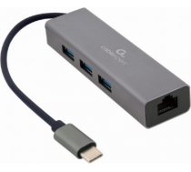I/O ADAPTER USB-C TO LAN RJ45/USB HUB A-CMU3-LAN-01 GEMBIRD A-CMU3-LAN-01
