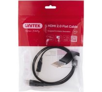 UNITEK HDMI CABLE 2.0 4K60HZ, FLAT, 1M,C11063BK-1M C11063BK-1M