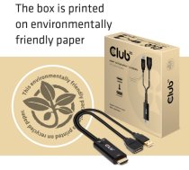 Club 3d CLUB3D HDMI 2.0 TO DISPLAYPORT 1.2 4K60HZ HDR M/F ACTIVE ADAPTER Black CAC-1331